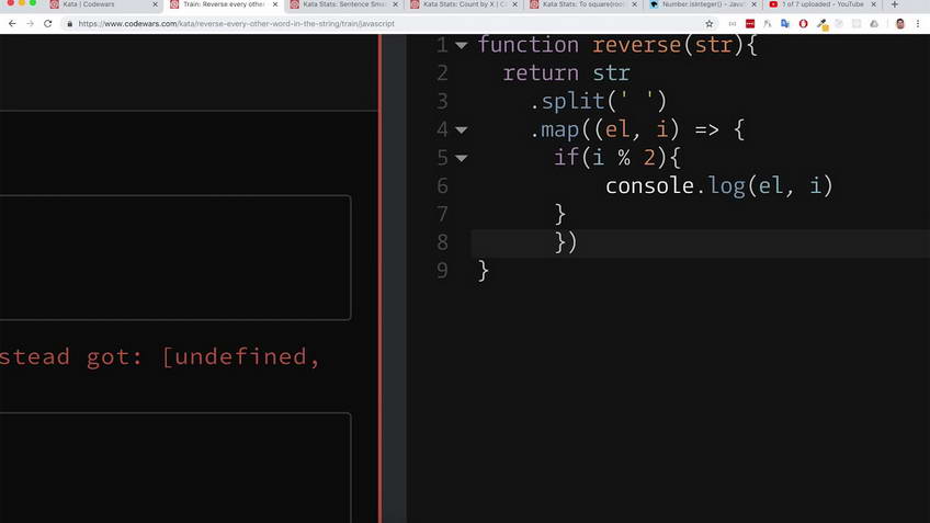 Codewars kata: Reverse every other word in the string