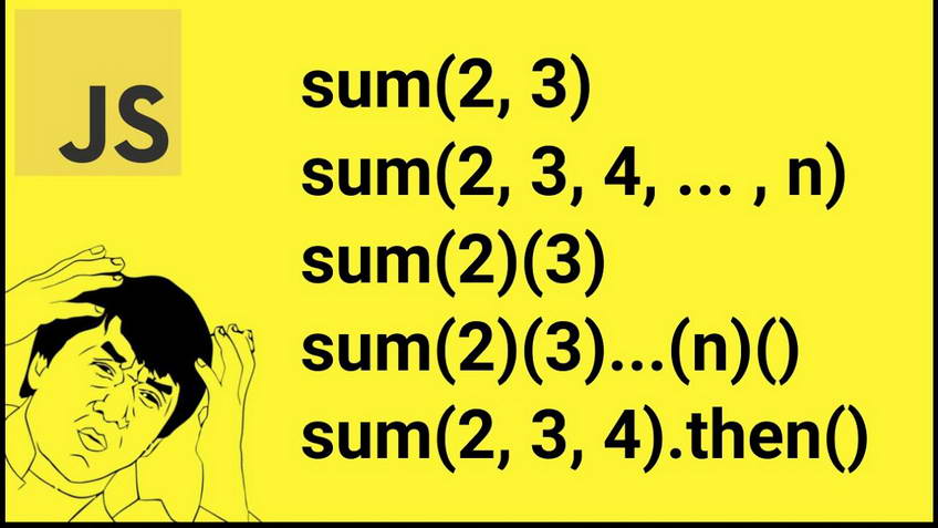 A sum function with a twist in JavaScript // Rest operator, currying, promises