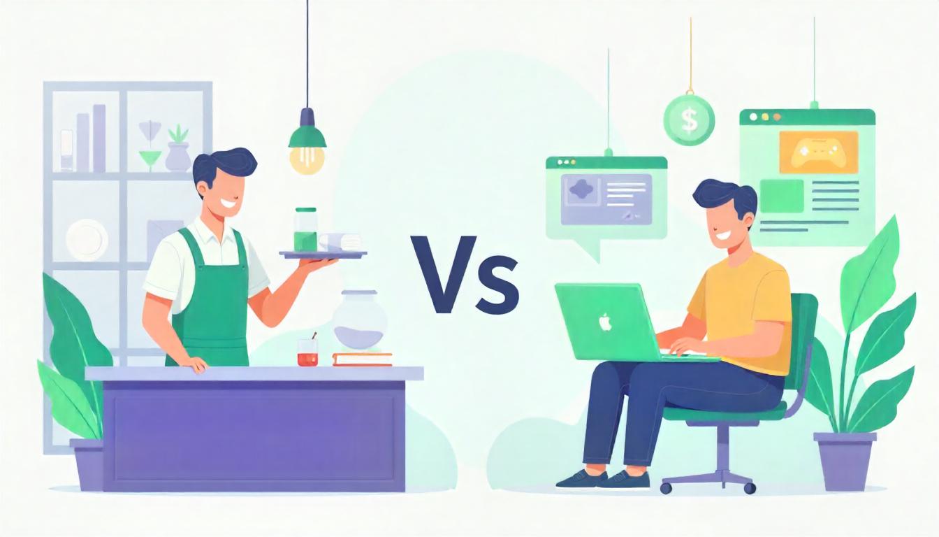 Waiter vs game developer: which pays more reliably in the USA?
