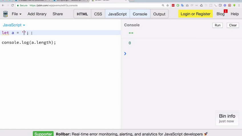 JavaScript. Strings and the functions for working with them