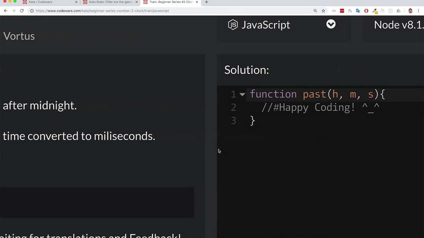 Codewars kata: Beginner Series #2 Clock