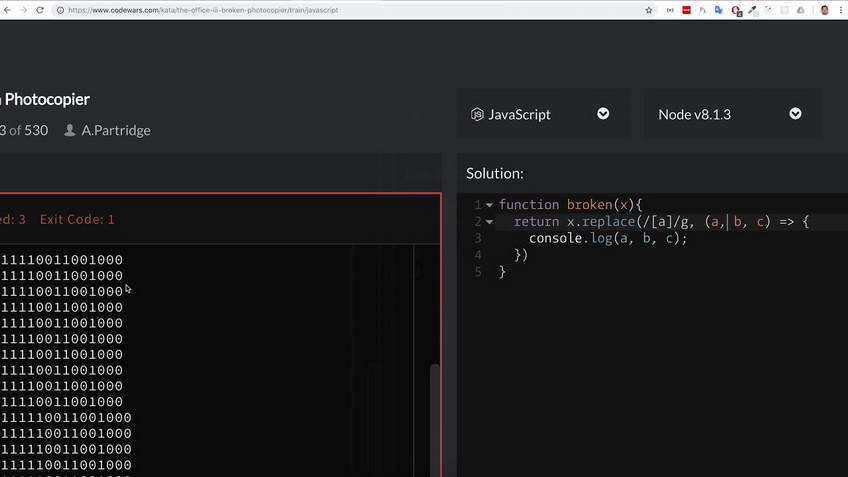 Codewars kata: The Office III — Broken Photocopier